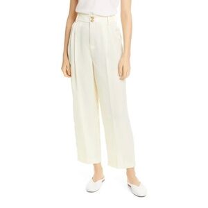 NWT Vince Wide Leg Ankle Trousers Cream Pants Size 4
